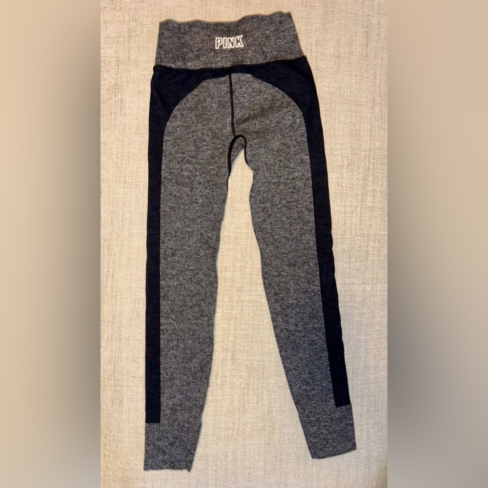 PINK Active XS Gray High Waist Leggings Jogger Lounge Athleisure Gym Yoga Sporty - Picture 3 of 10